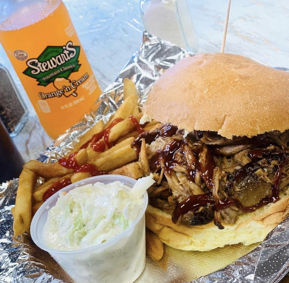 Pulled pork sandwich from Smokehouse Grille & BBQ in Wall Twp, NJ