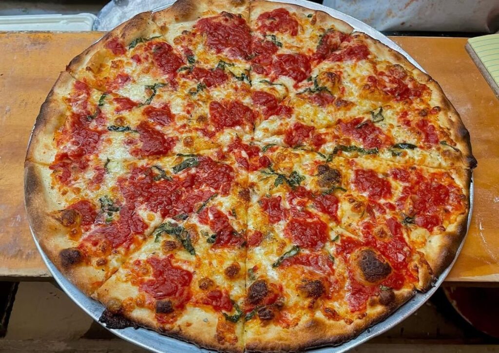 A Trenton-style tomato pie from Papa's Tomato Pies in Robbinsville, New Jersey