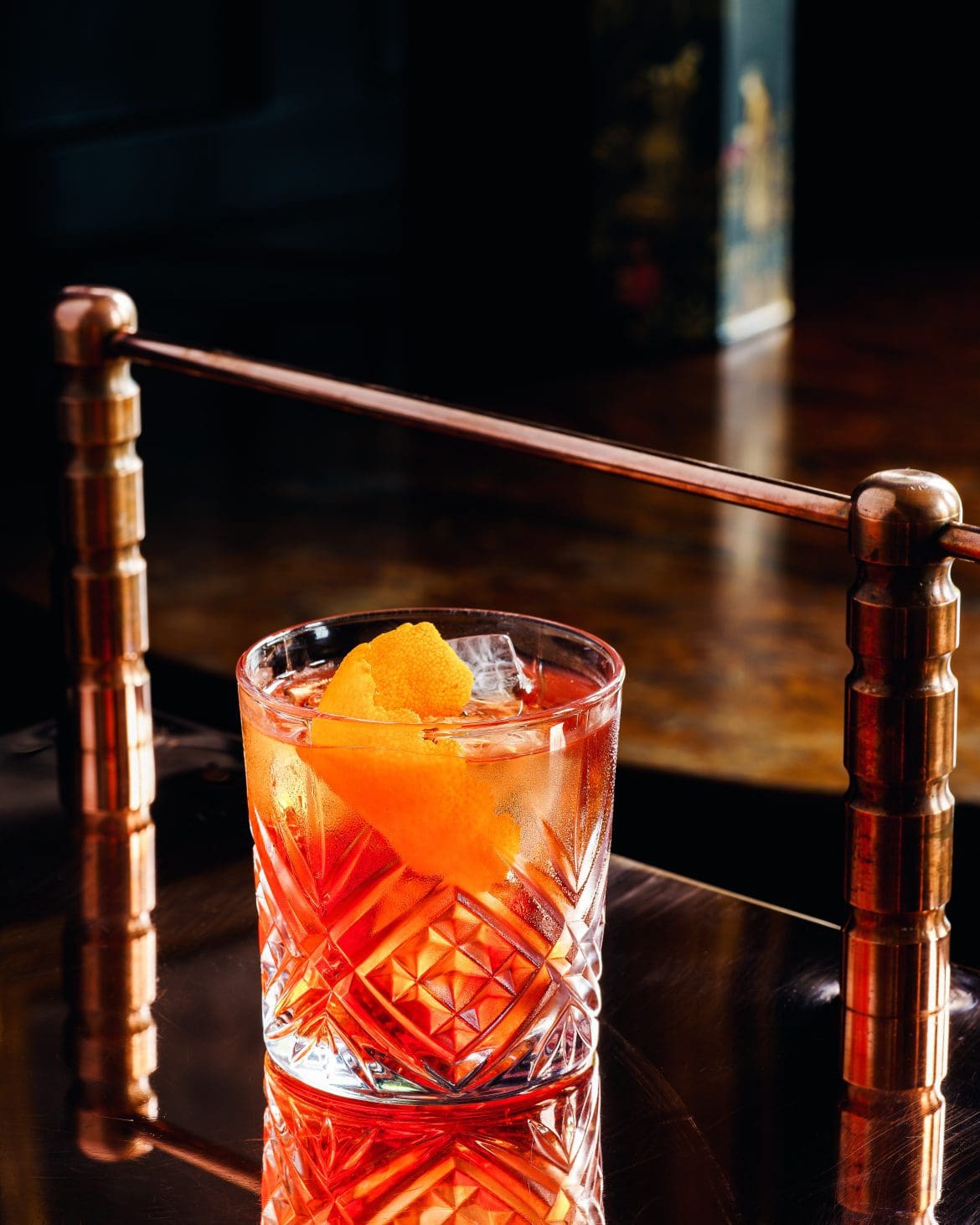 a classic Negroni with a twist of orange