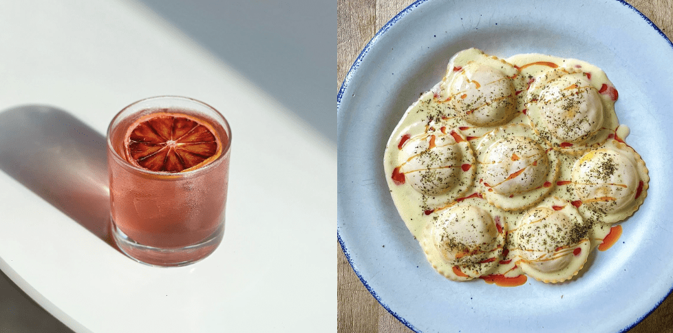 cocktail and ravioli - best restaurants nj