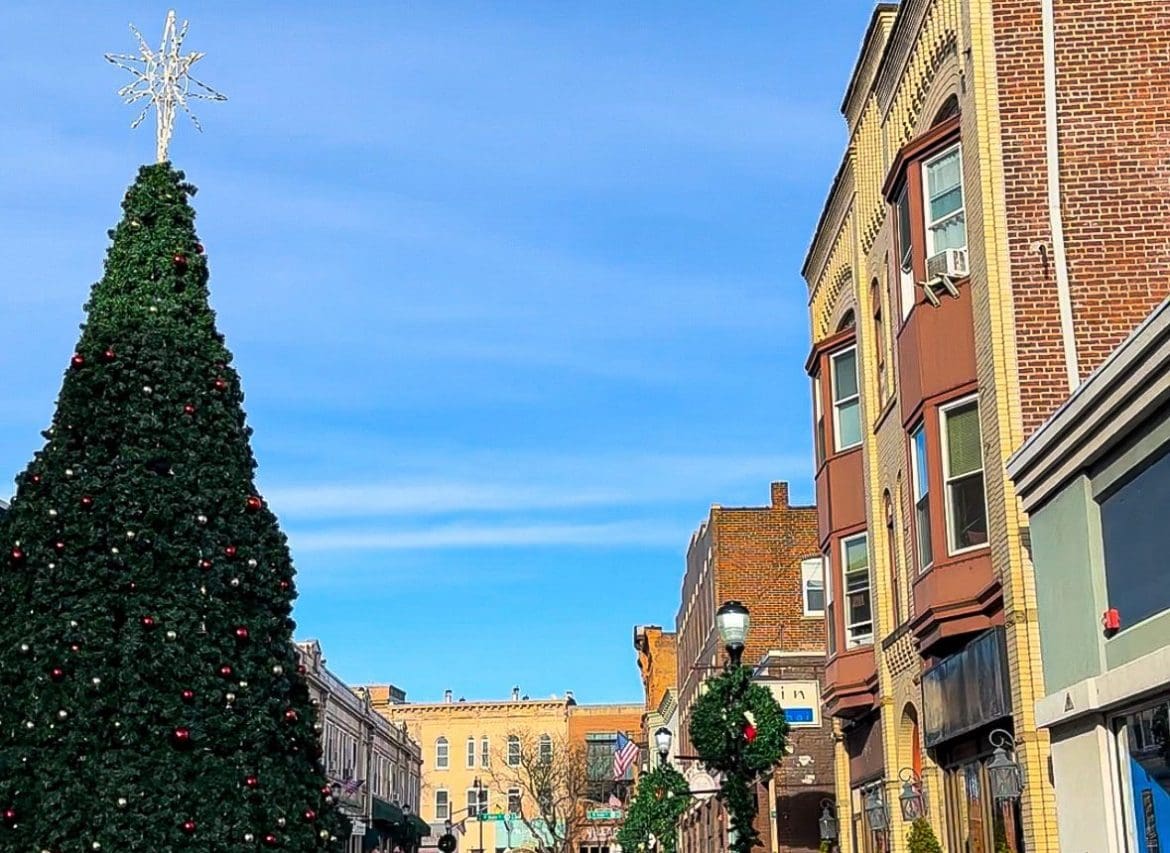 Christmas tree in downtown Somerville, NJ - Somerset County As Seen On