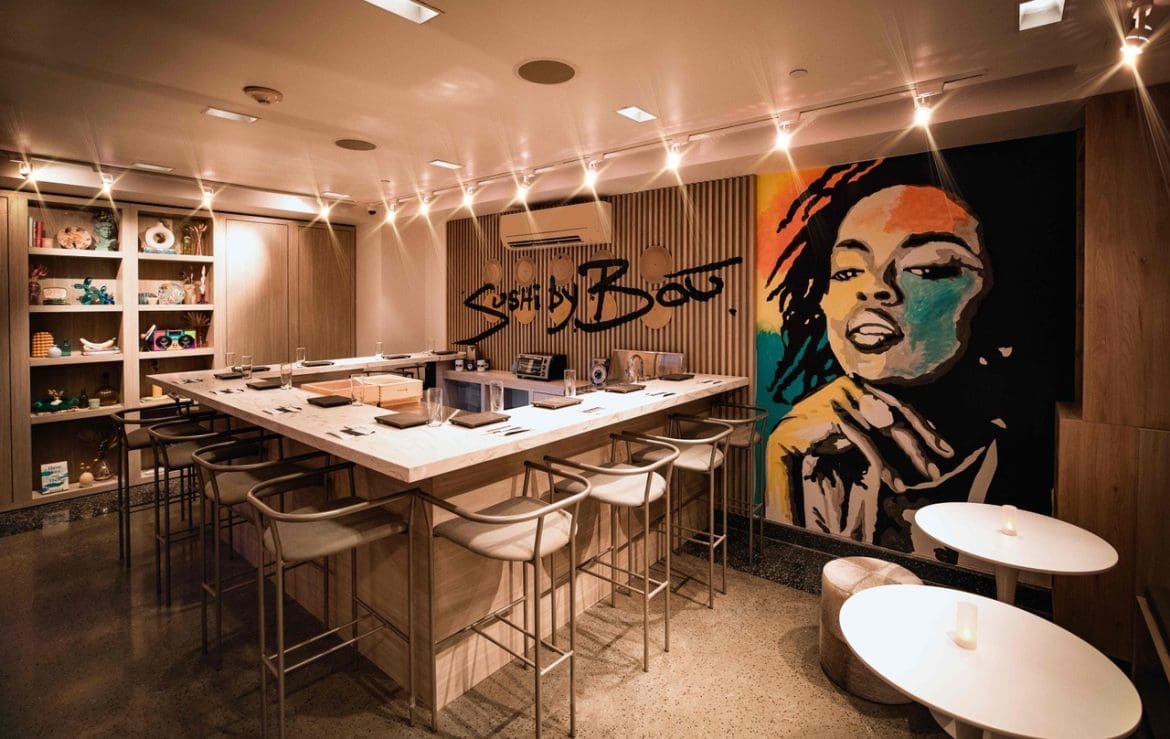 the space at Sushi By Bou