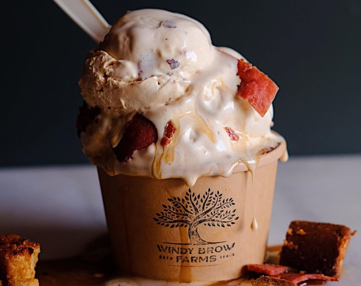 Taylor Ham and French Toast ice cream at Windy Brow Farms in Fredon Township, New Jersey