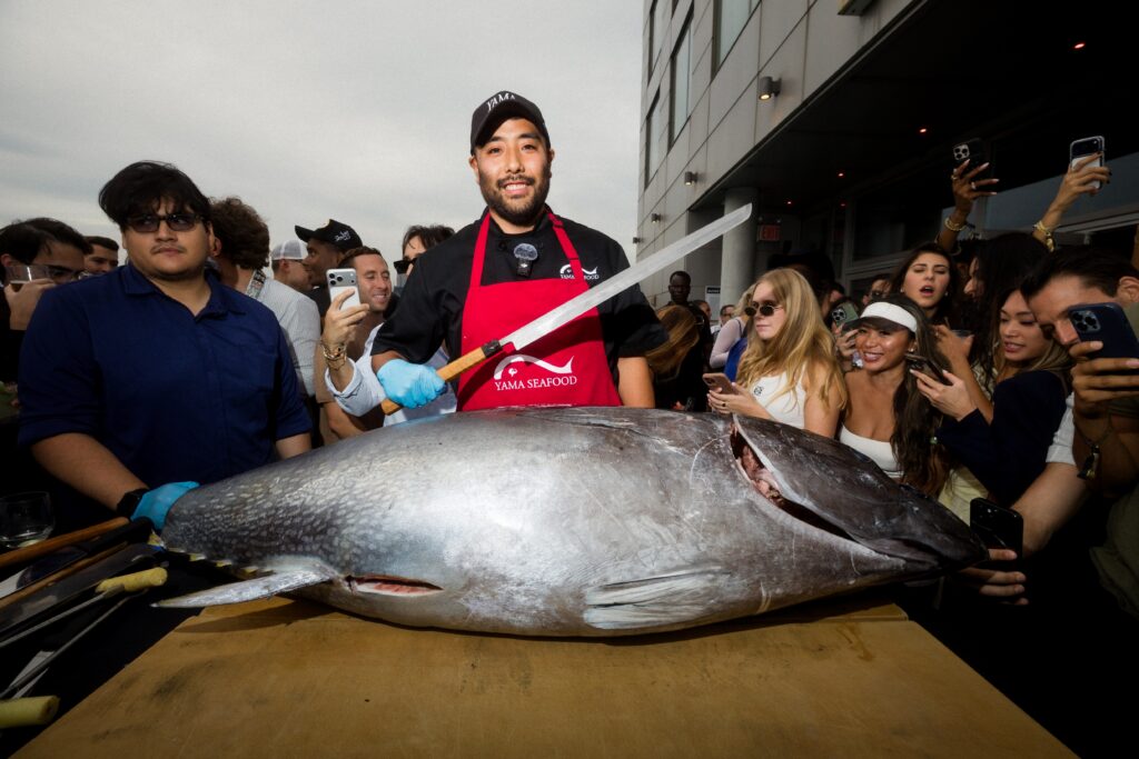 Nobu Yamanashi poses with a Bluefin Tuna
