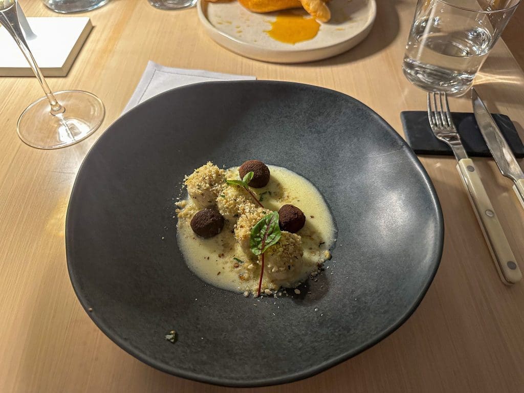 gnocchi with foie gras truffle at heirloom at The St. Laurent