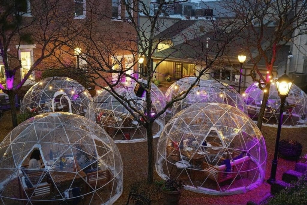 outdoor dining igloos new jersey