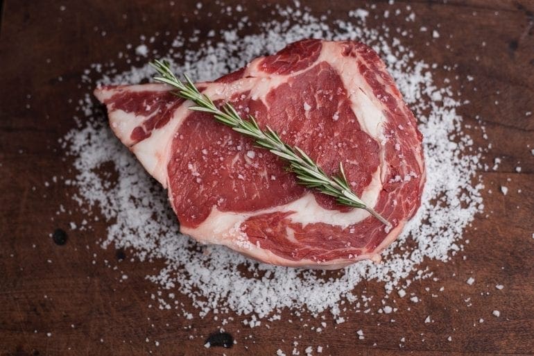 steak on the grill