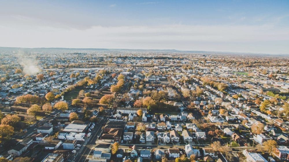 Sprawl of Houses and Buildings in NJ