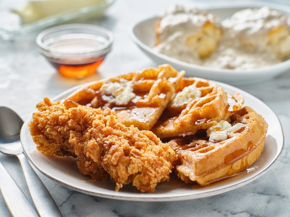 Chicken and waffles