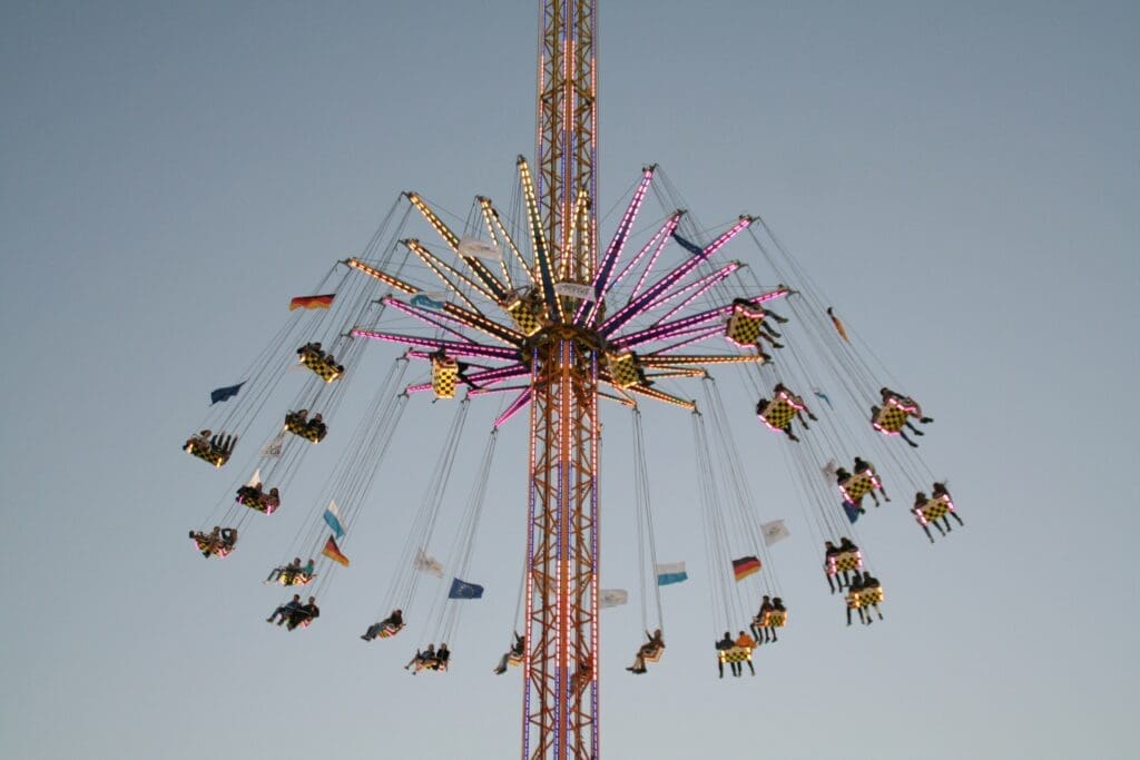 ferris wheel with people on it