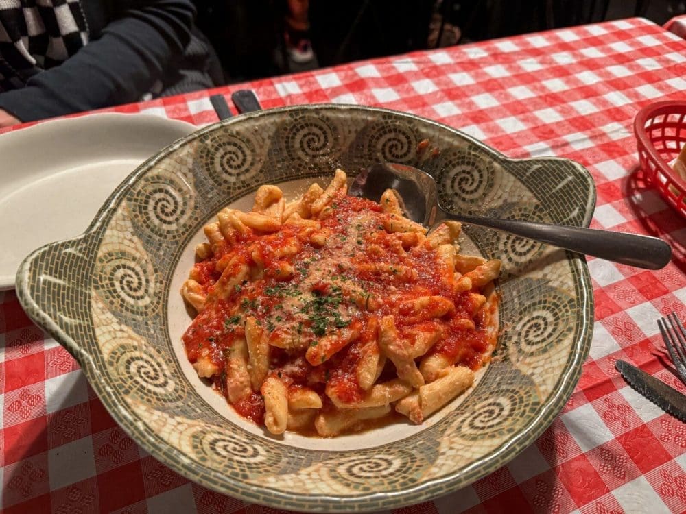 cavatelli with pot cheese Belmont Tavern