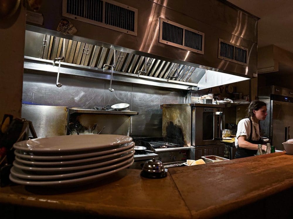 Open kitchen at Zeppoli