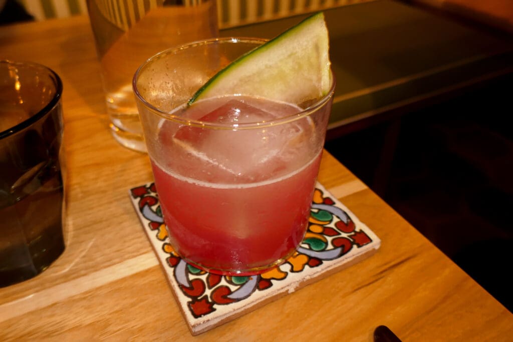 Desert Water, a sotol, amaro and prickly pear cocktail