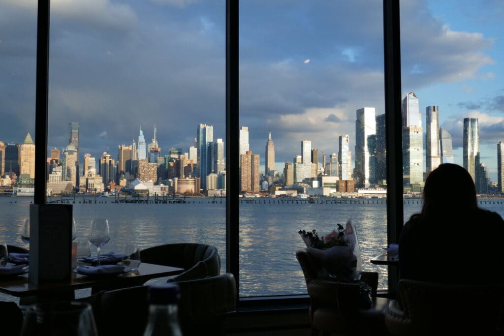 The view of Manhattan from the Molos dining room