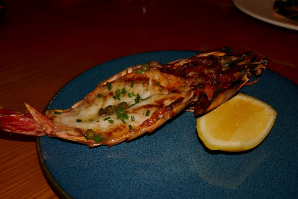 King Prawn grilled over wood