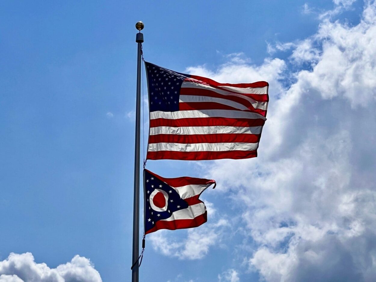 American Flag and Ohio Flag