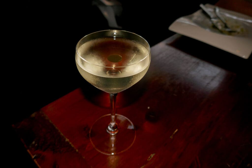 A boozy, stirred tequila cocktail called The Green Go