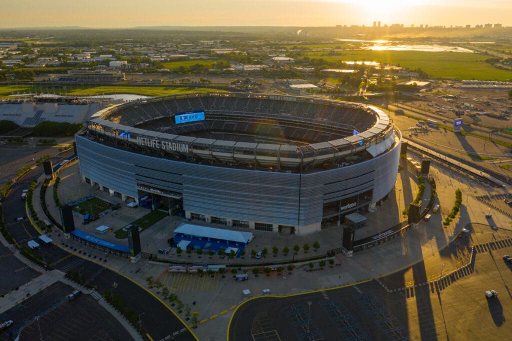 metlife stadium aerial shot