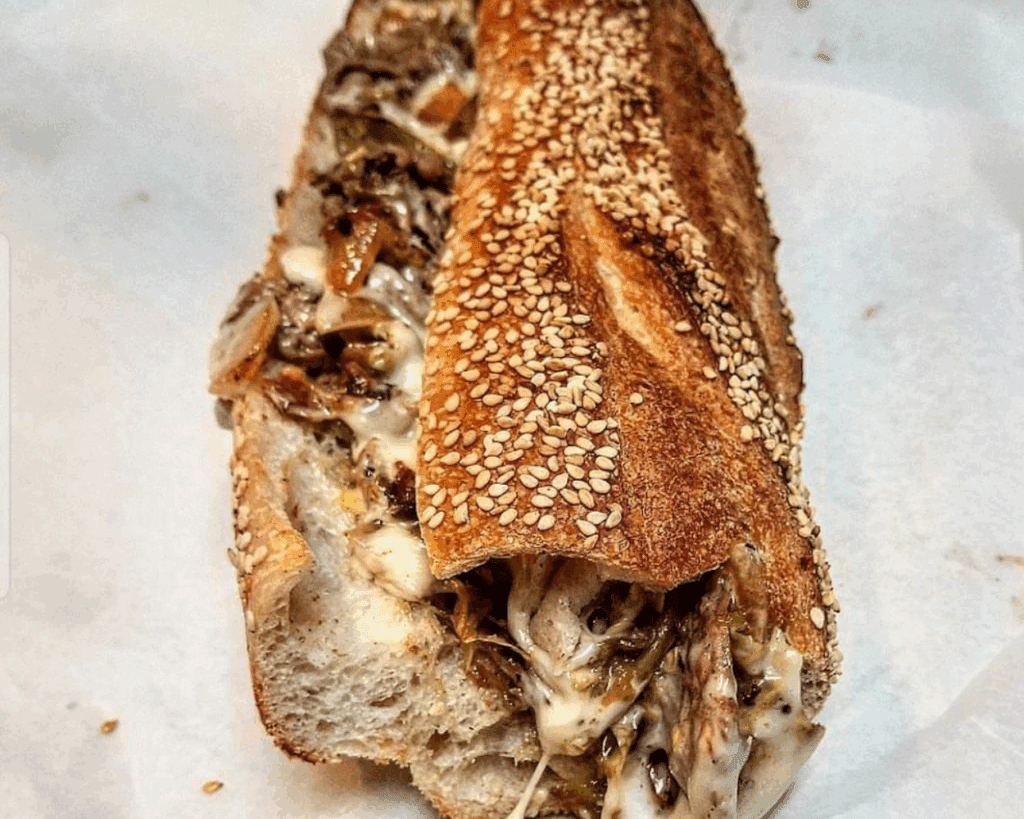 The world-famous cheesesteak at Angelo's Pizzeria