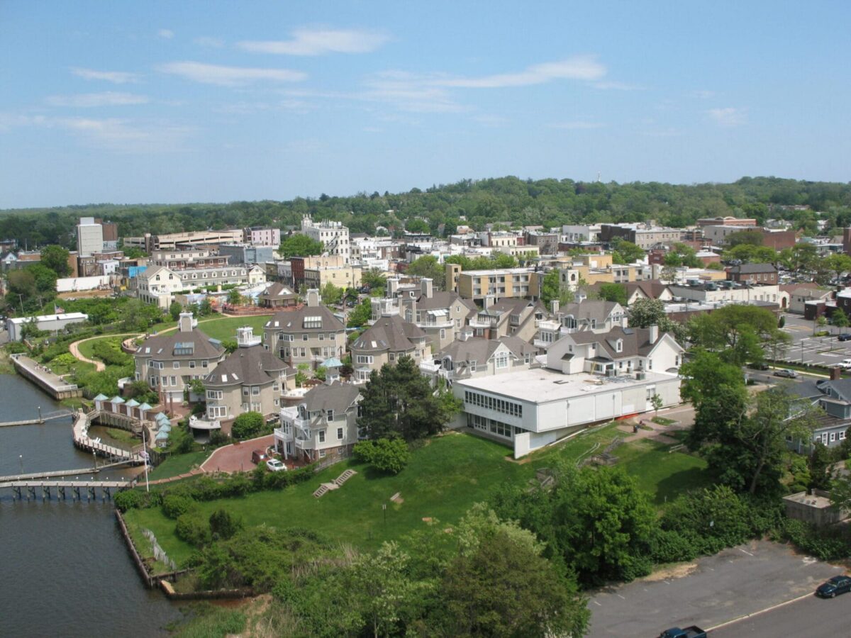 aerial view of red bank