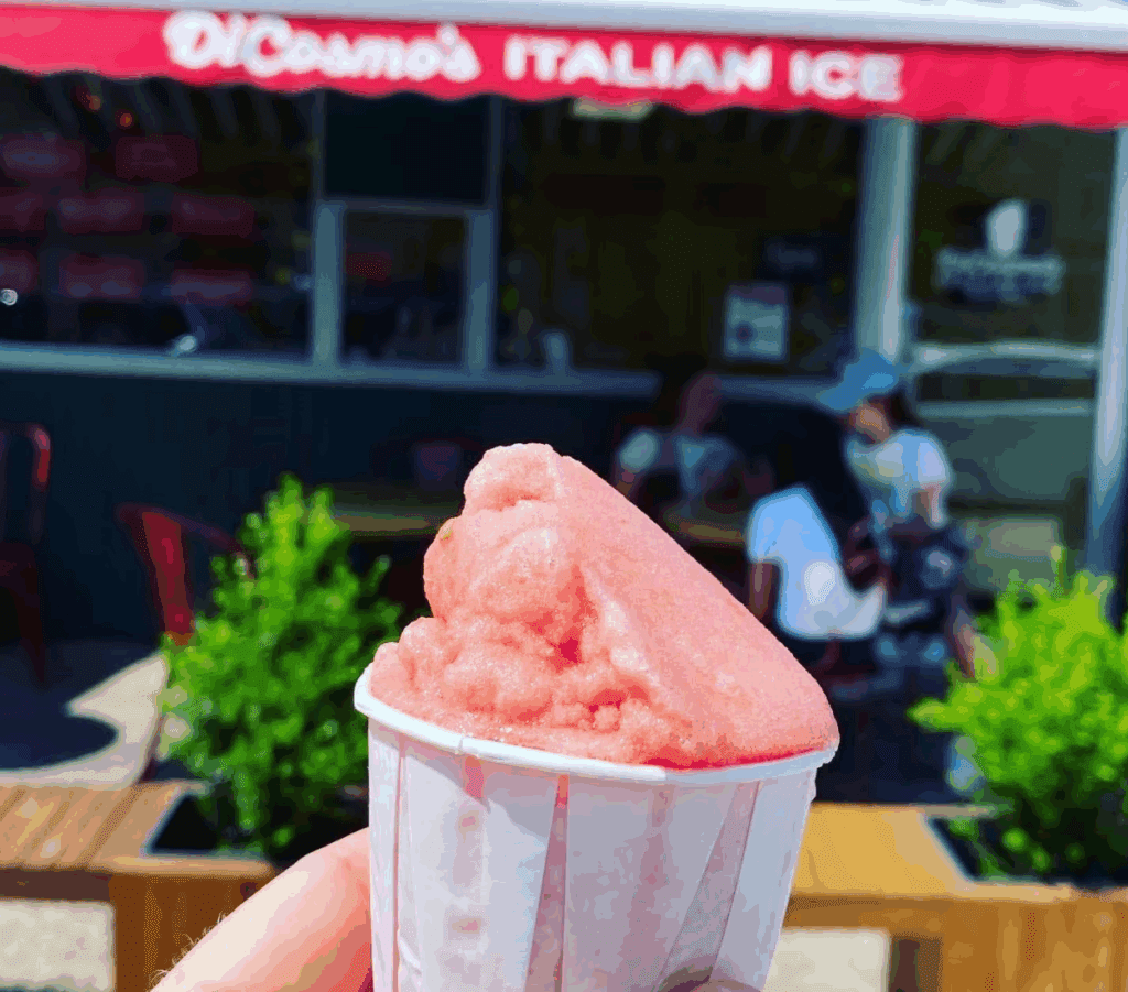 Italian ice at DiCosmo's