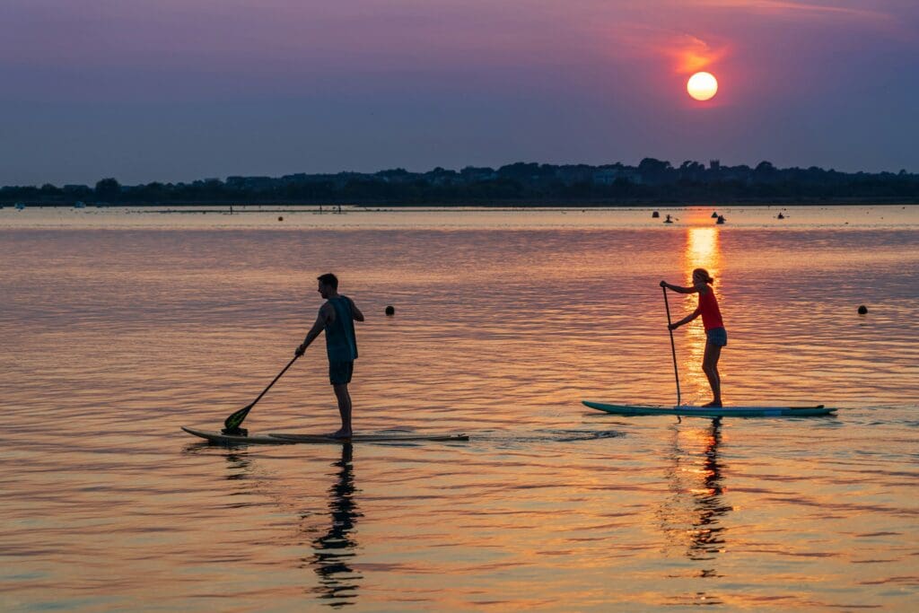 paddle boarding