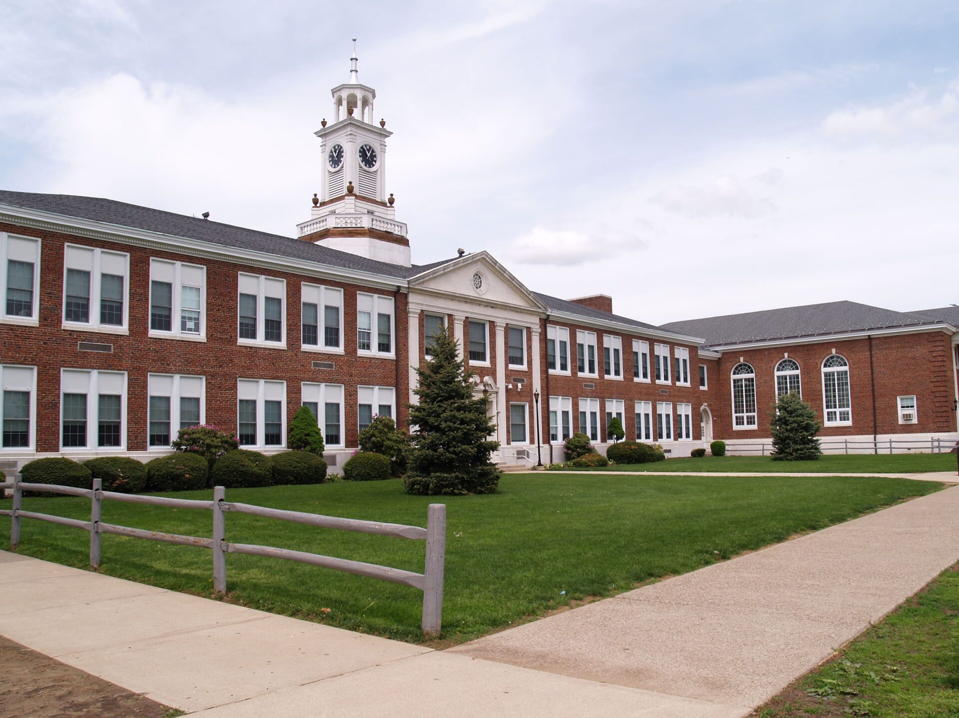 a brick high school in New Jersey