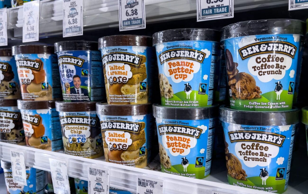 shelves lined with pints of Ben & Jerry's ice cream, Jerry Greenfield quits Ben & Jerry’s after 47 years citing loss of independence under Unilever