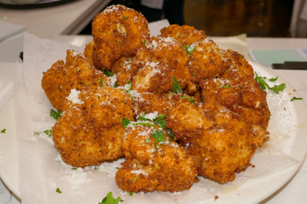 Crispy fried cauliflower