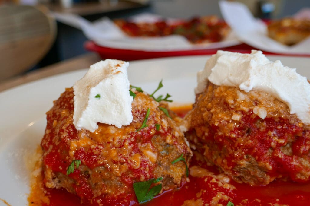 Homestyle meatballs with ricotta