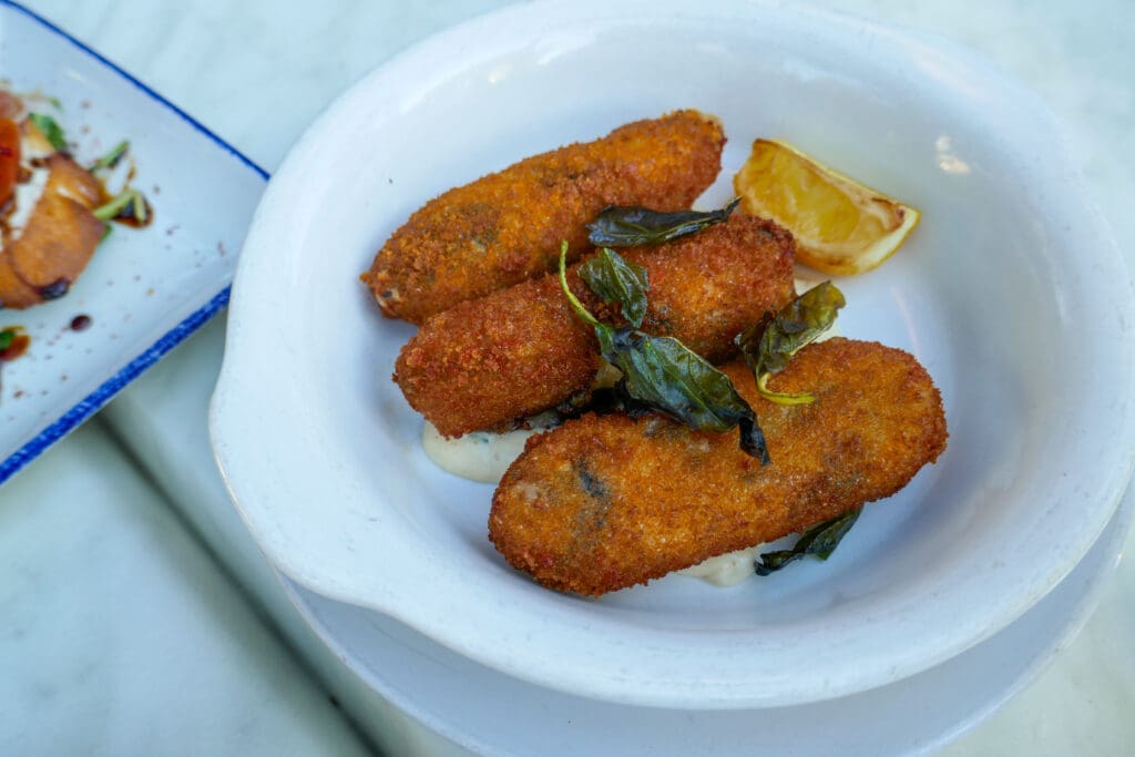 Crispy mushroom croquettes