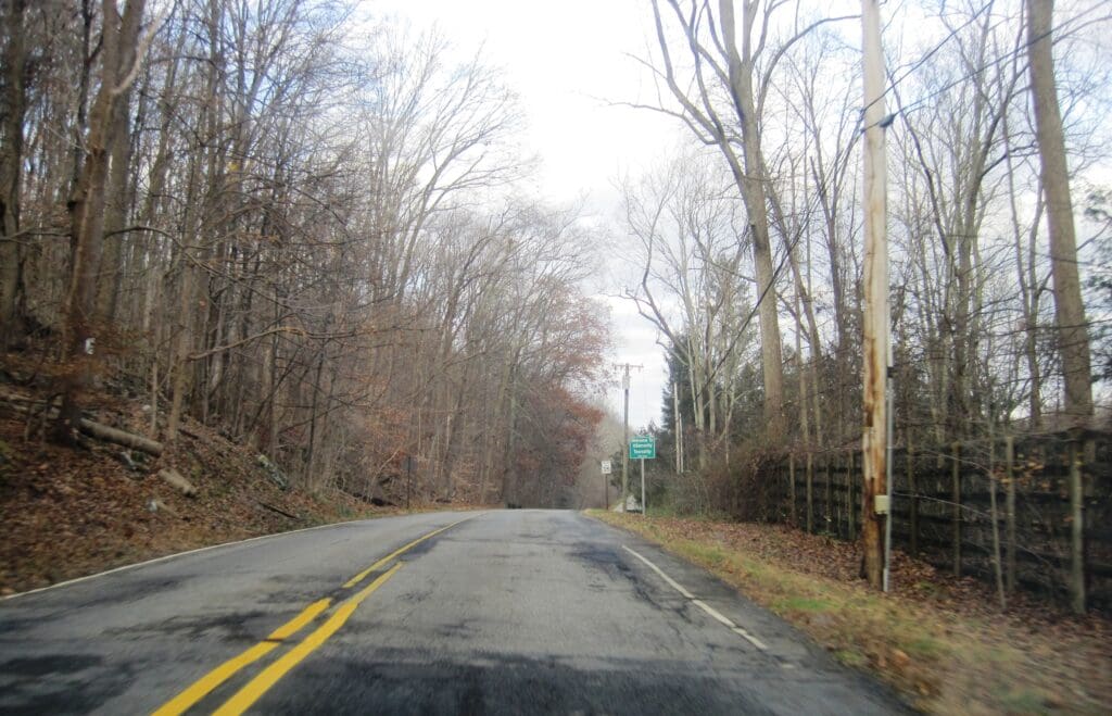 Eastbound view of Shades of Death Road in Allamuchy Township, New Jersey