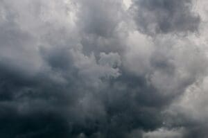 overcast skies coastal storm NJ, high winds, rain