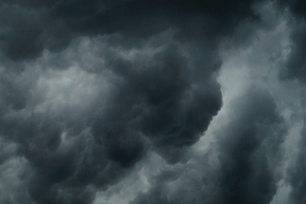 Cloudy sky over New Jersey ahead of potential Halloween storm