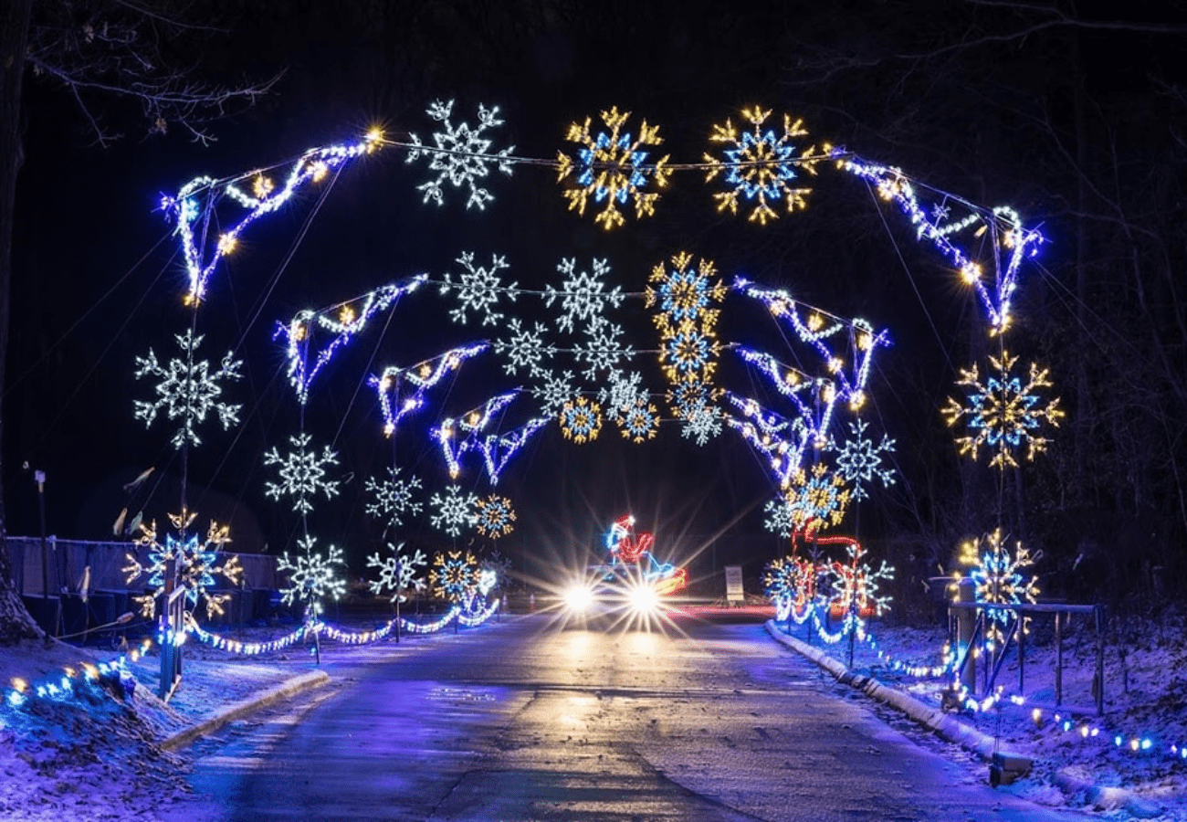 Magic of Lights at PNC Bank Arts Center in Holmdel, NJ - best christmas light shows in nj 2025