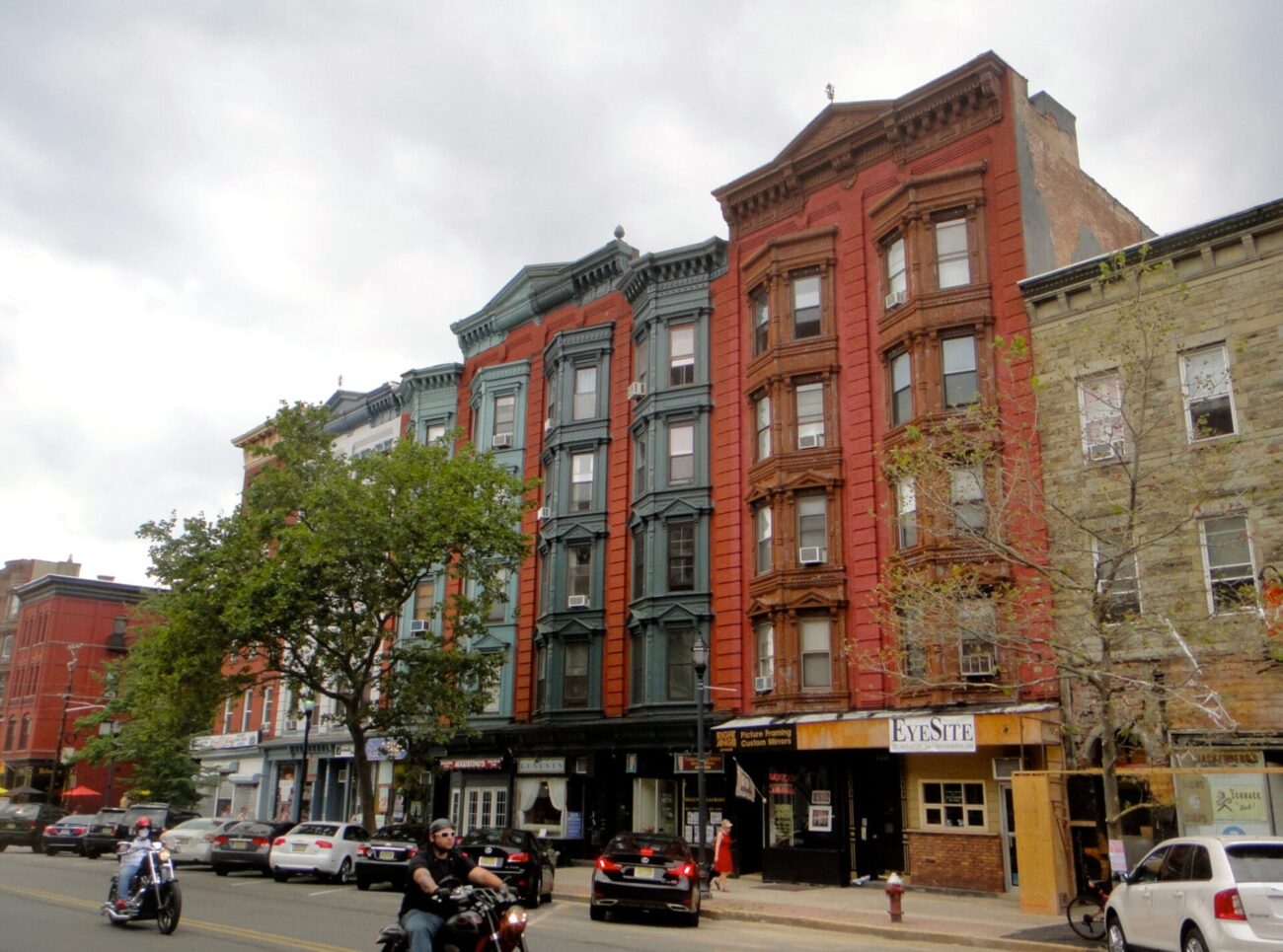 Hoboken storefronts on Washington Street