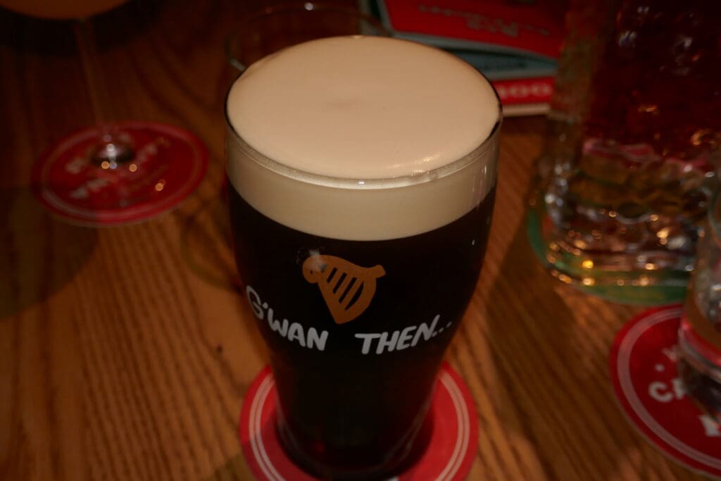 A perfectly creamy pint of Guinness