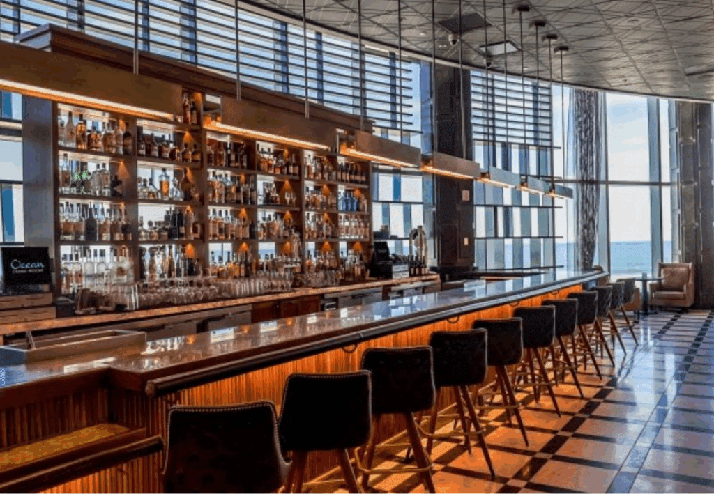 ocean steak interior bar shot