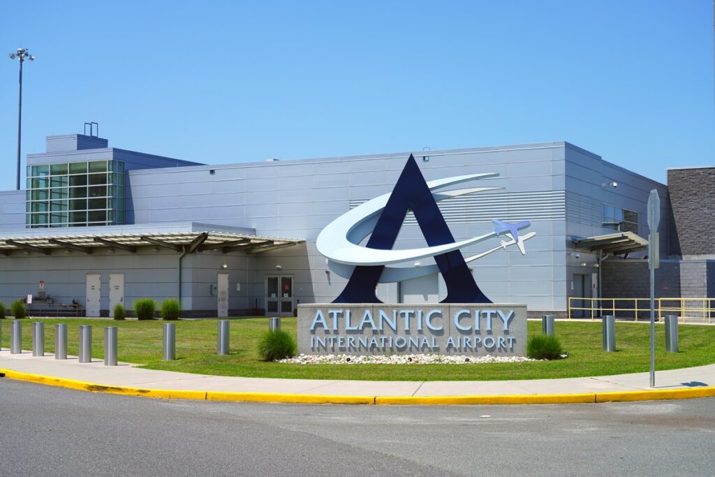 Exterior of Atlantic City International Airport in Egg Harbor Township.