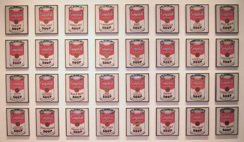 Campbell's Soup can art by Andy Warhol