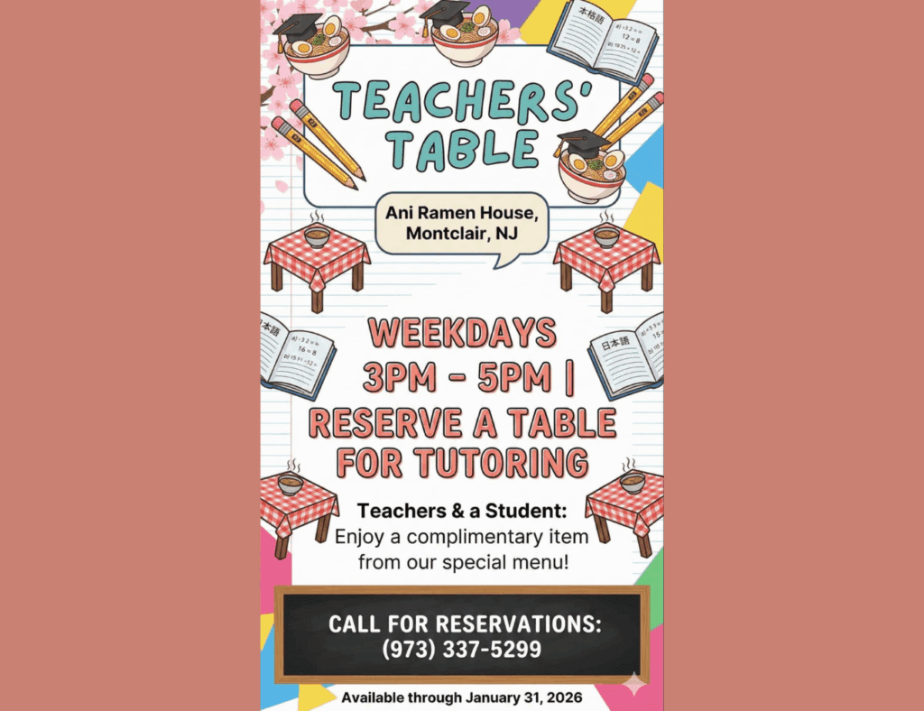 Ani Ramen Teacher's Table