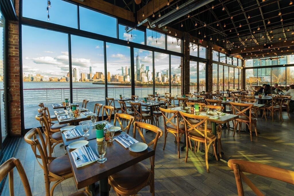 Waterfront dining at Battello in Jersey City