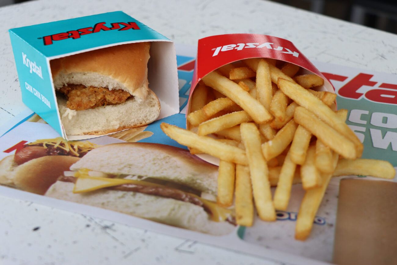 Krystal sliders and fries