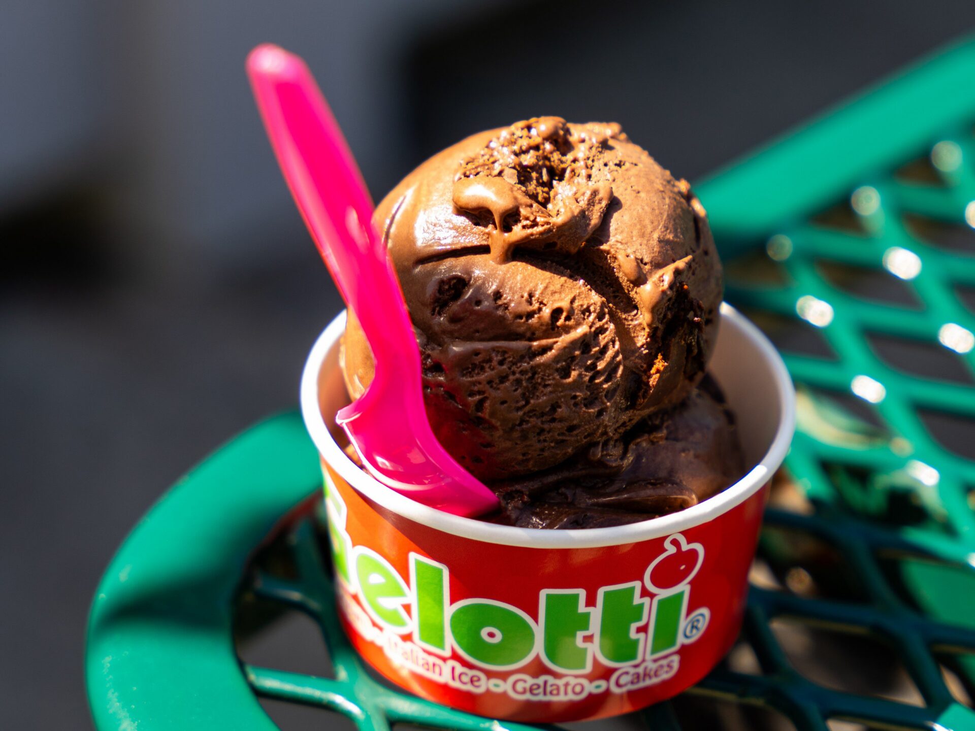 chocolate ice cream in Gelotti cup