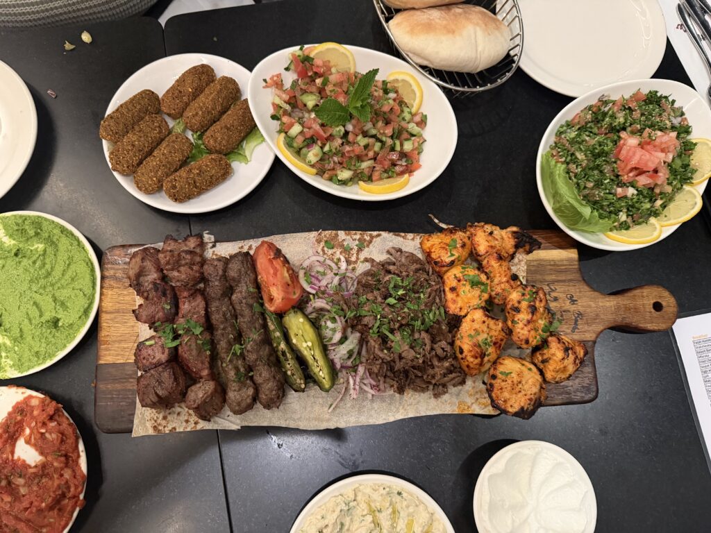 A spread of food at Al Basha
