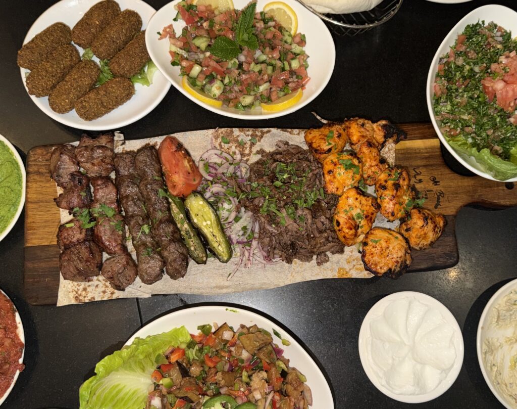 A spread of food at Al Basha