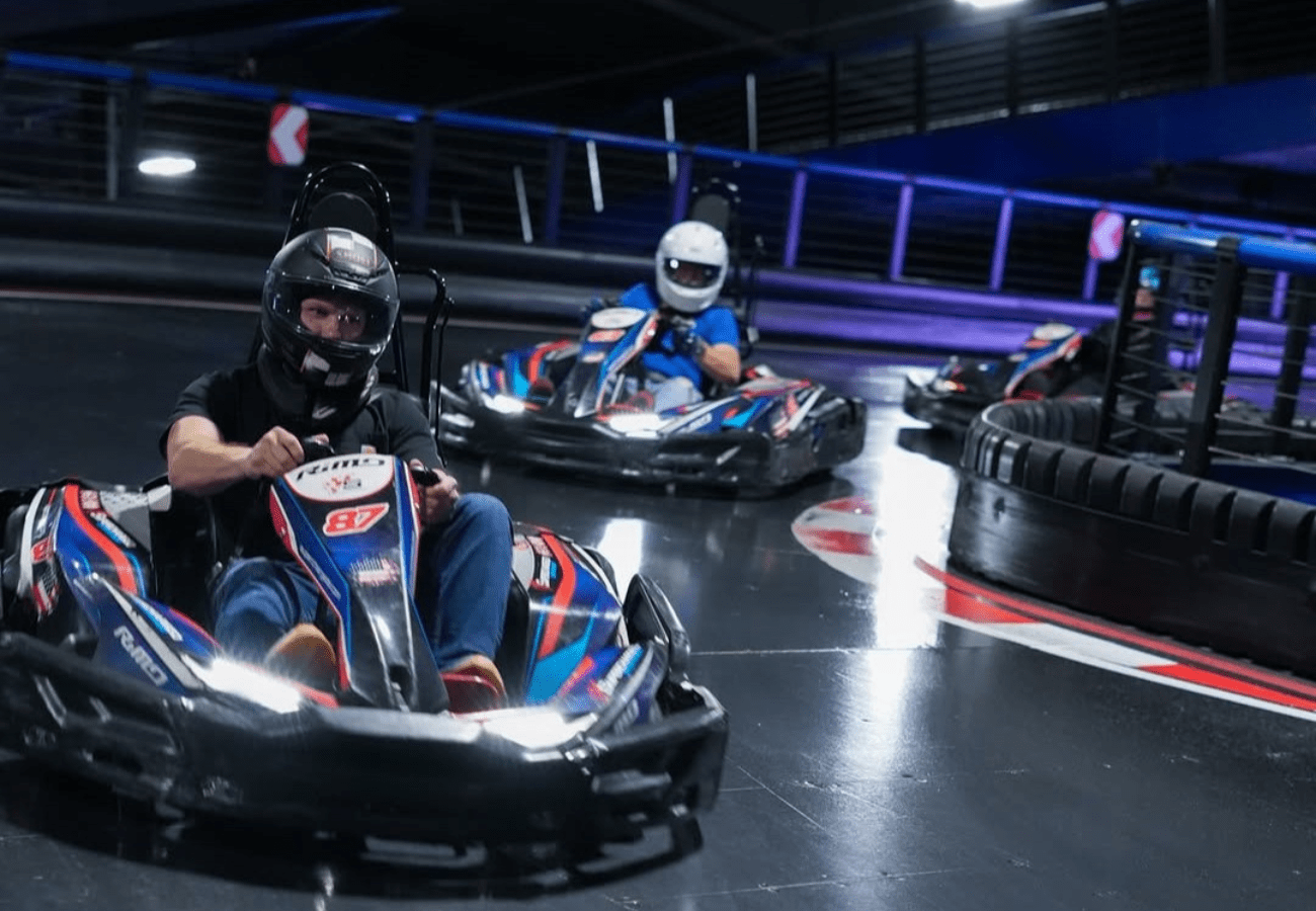Indoor go-karting at Supercharged Entertainment in Edison, NJ