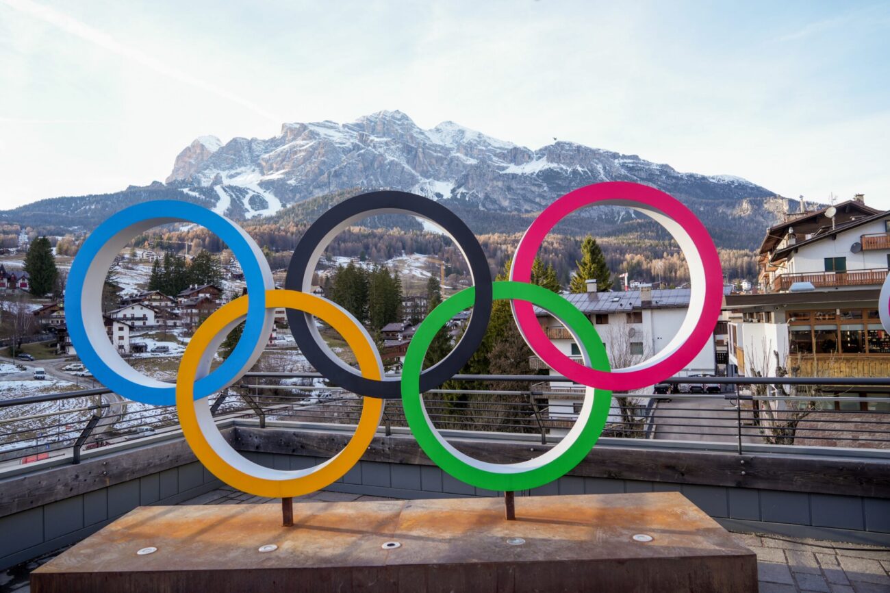 Olympic rings in Cortina 2026 is for the 25th Olympic Winter Games