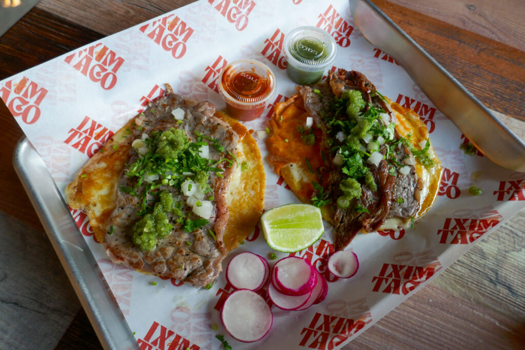 ribeye tacos at Ixim Taco in Hackensack, NJ