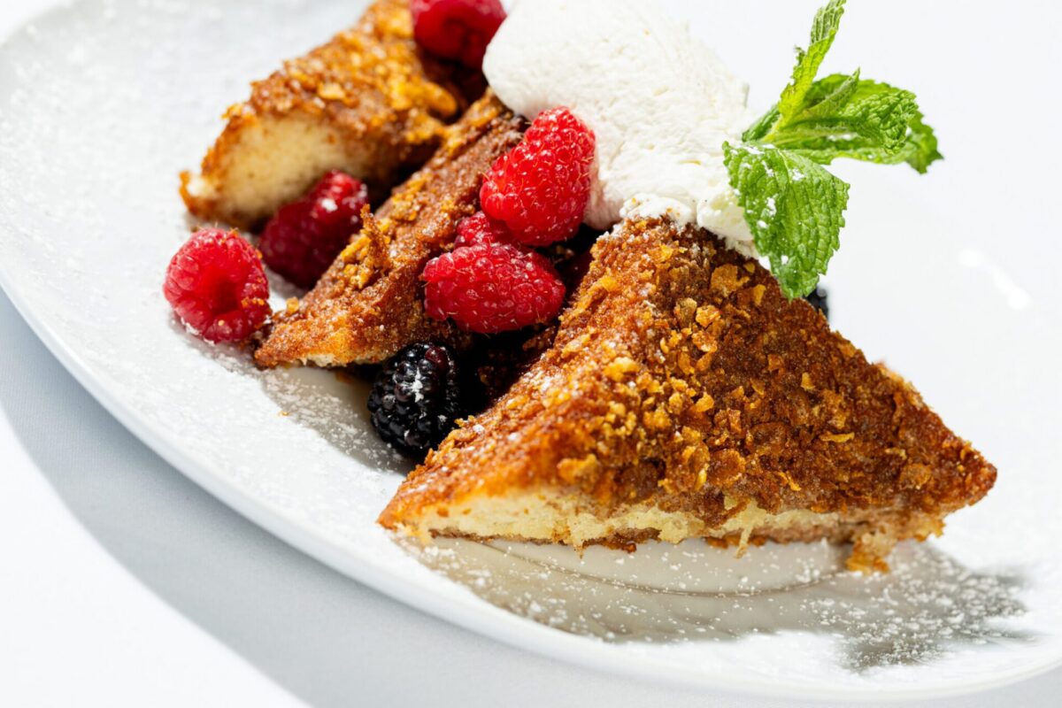 cornflake crusted french toast at 87 Sussex, one of new jersey's nest brunch restaurants